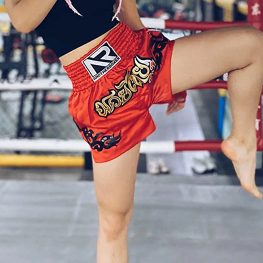 Adults Muay Thai Cord Design Kickboxing Shorts Boys Girls Martial Arts Shorts Kids Boxing Short Pants Sports Fighting Shorts