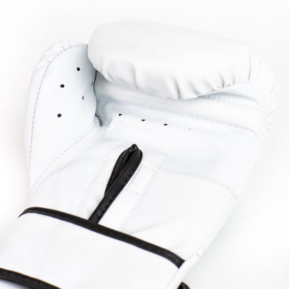 Synthetic Leather Boxing Training Gloves - Core Series, White, Size S/M