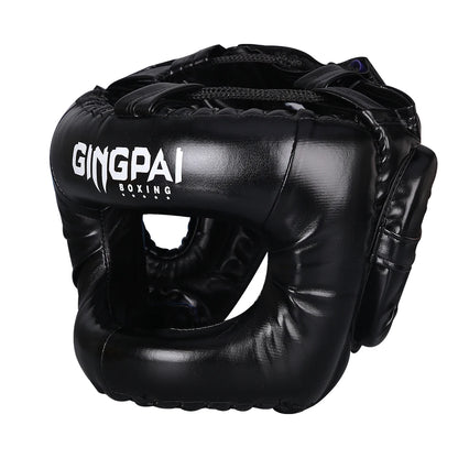 Professional Adult Men Women Kick Boxing Sanda MMA Helmet Full Protection to Protect Nose Free Combat Beam Full-Face Head Gear