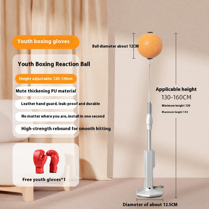 Vertical Boxing Reaction Speed Ball for Children - Household Vent Sandbag and Decompression Focus Mitts
