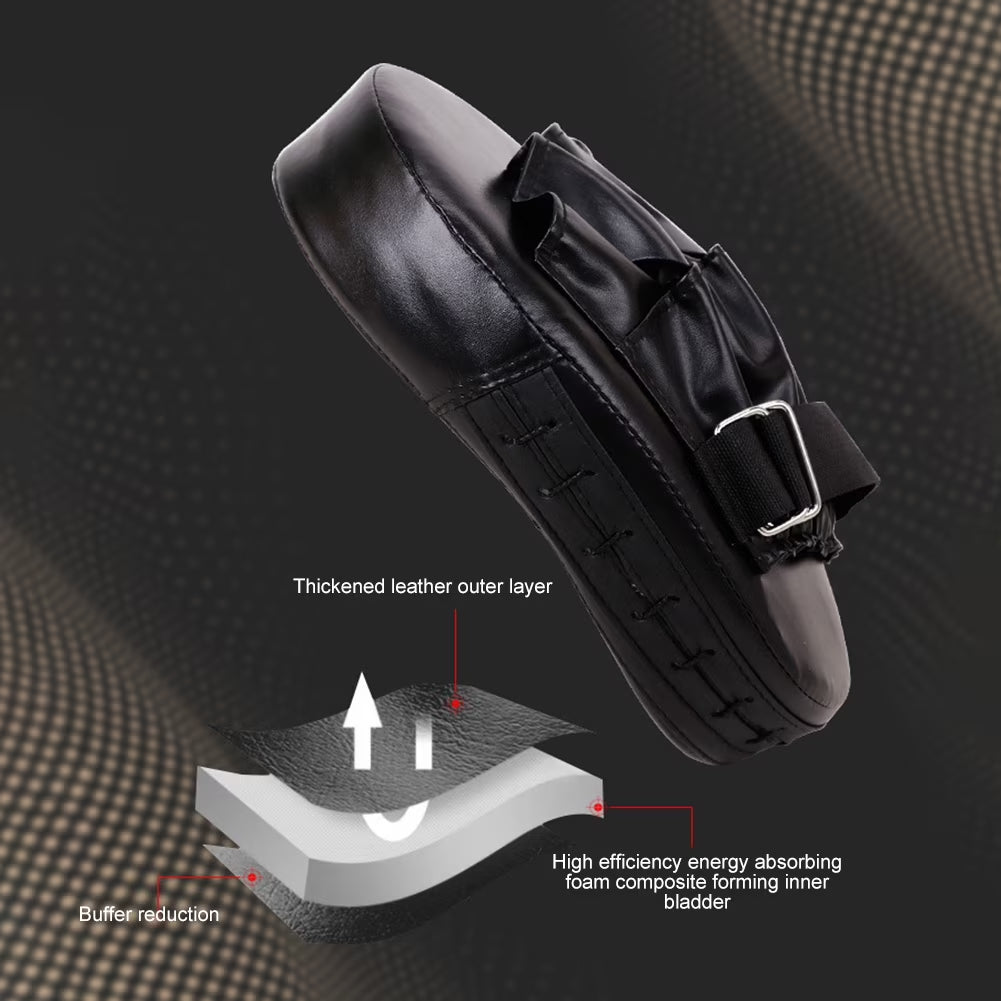Boxing Pads Focus Mitts, Curved Hook and Jab Target Hand Pads, Great for MMA, Muay Thai, Kickboxing, Martial Arts, Karate Training, Padded Punching, Coaching Strike Shield (Black)