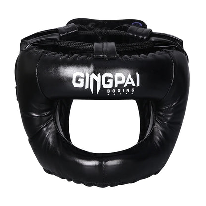 Professional Adult Men Women Kick Boxing Sanda MMA Helmet Full Protection to Protect Nose Free Combat Beam Full-Face Head Gear